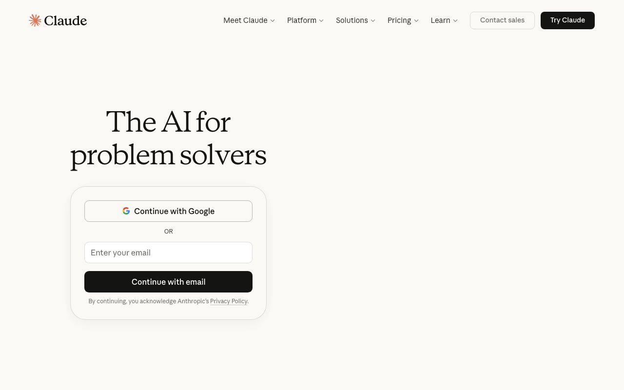 Claude AI screenshot