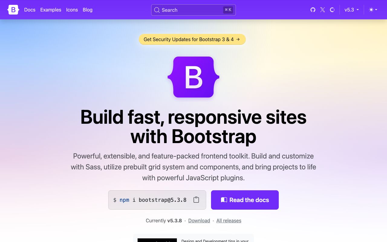Bootstrap screenshot